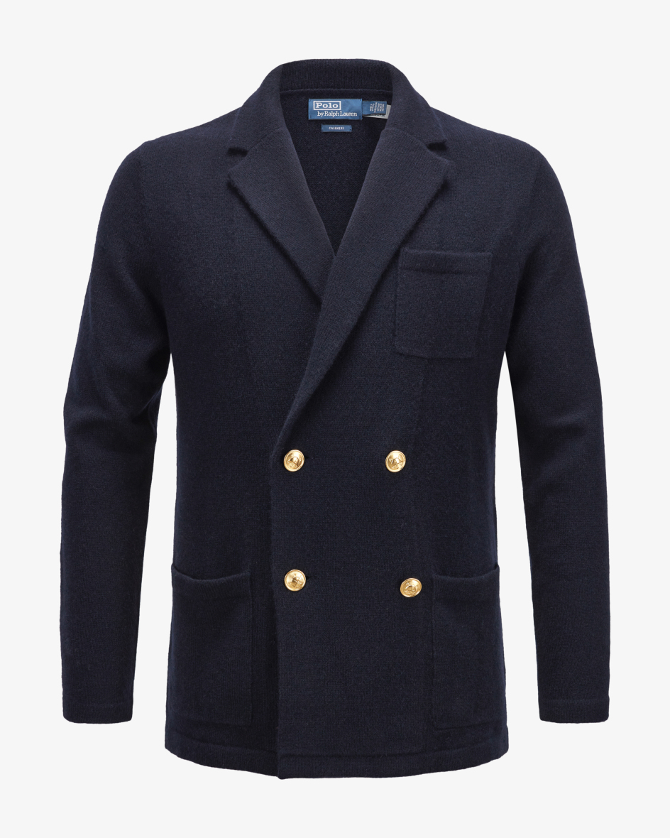 Image 1 for Double-breasted knitted cashmere jacket XS