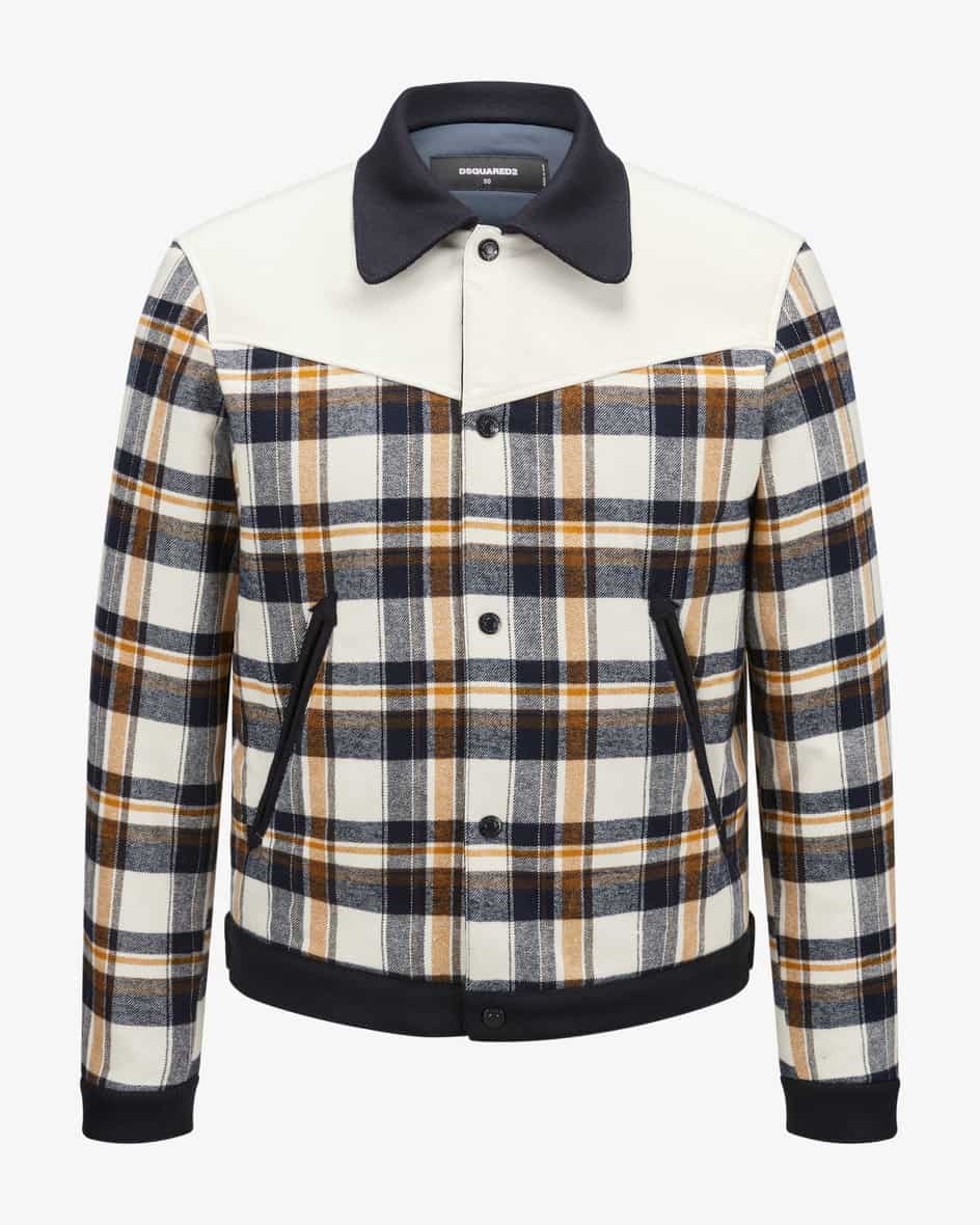 Western Leder-Wollblouson