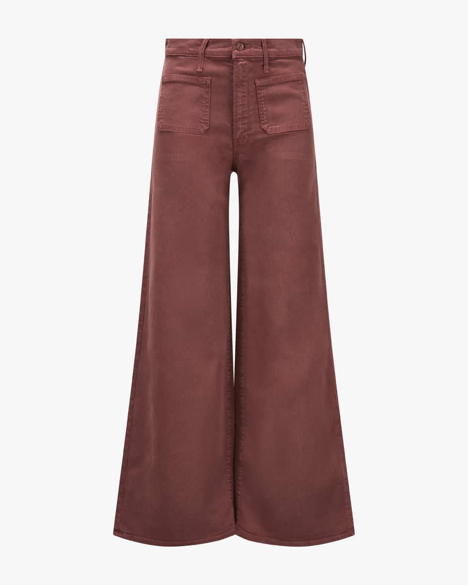 Mother The Patch Pocket Undercover Sneak Jeans (Braun, Gr. 30) Damen Flared-Bootcut-Jeans