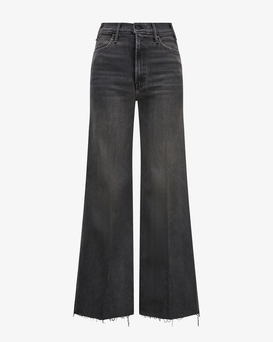 Mother The Hustler Roller Sneak Fray Jeans (Grau, Gr. 31) Damen Flared-Bootcut-Jeans