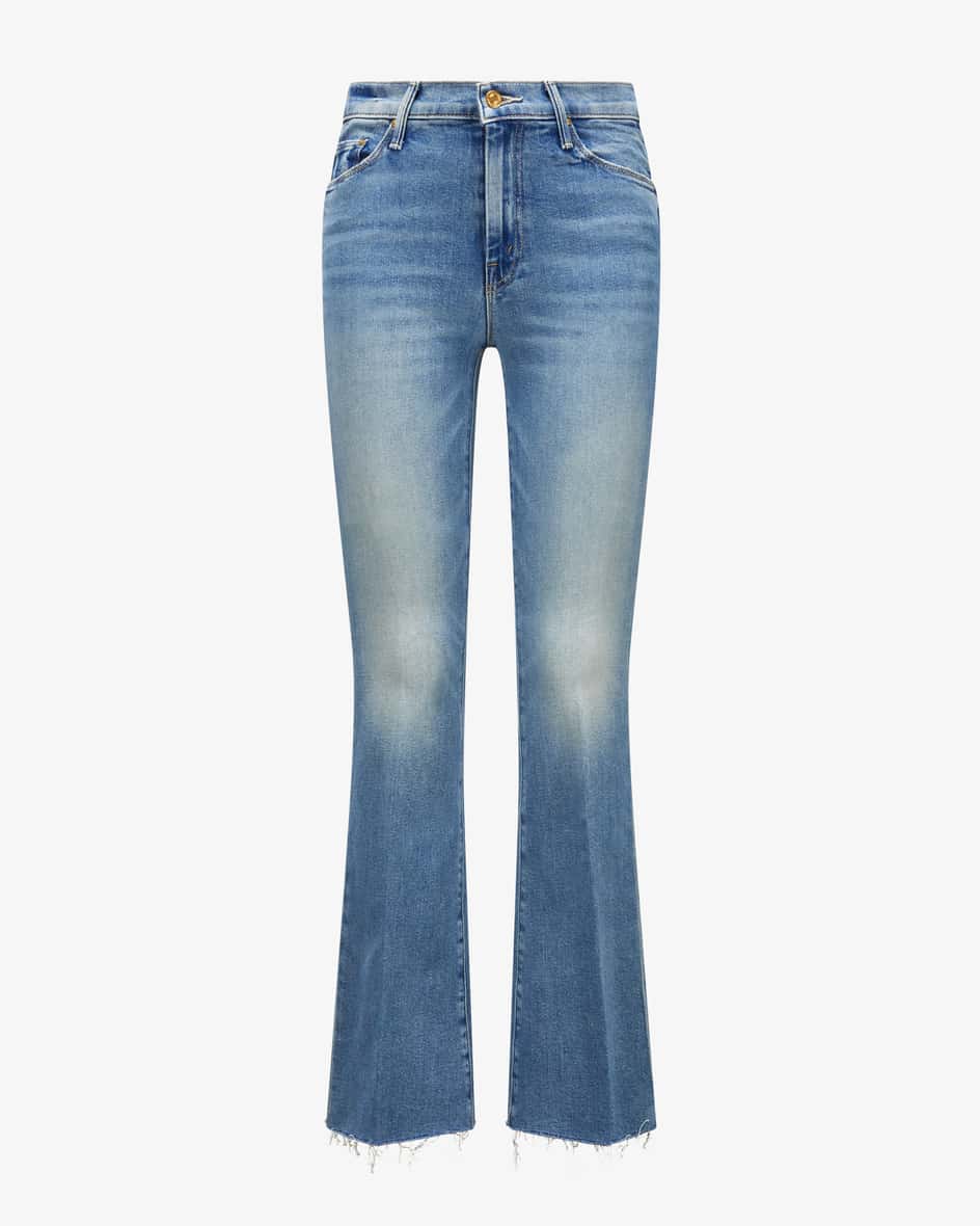 Mother The Weekender Fray Jeans (Blau, Gr. 28) Damen Flared-Bootcut-Jeans