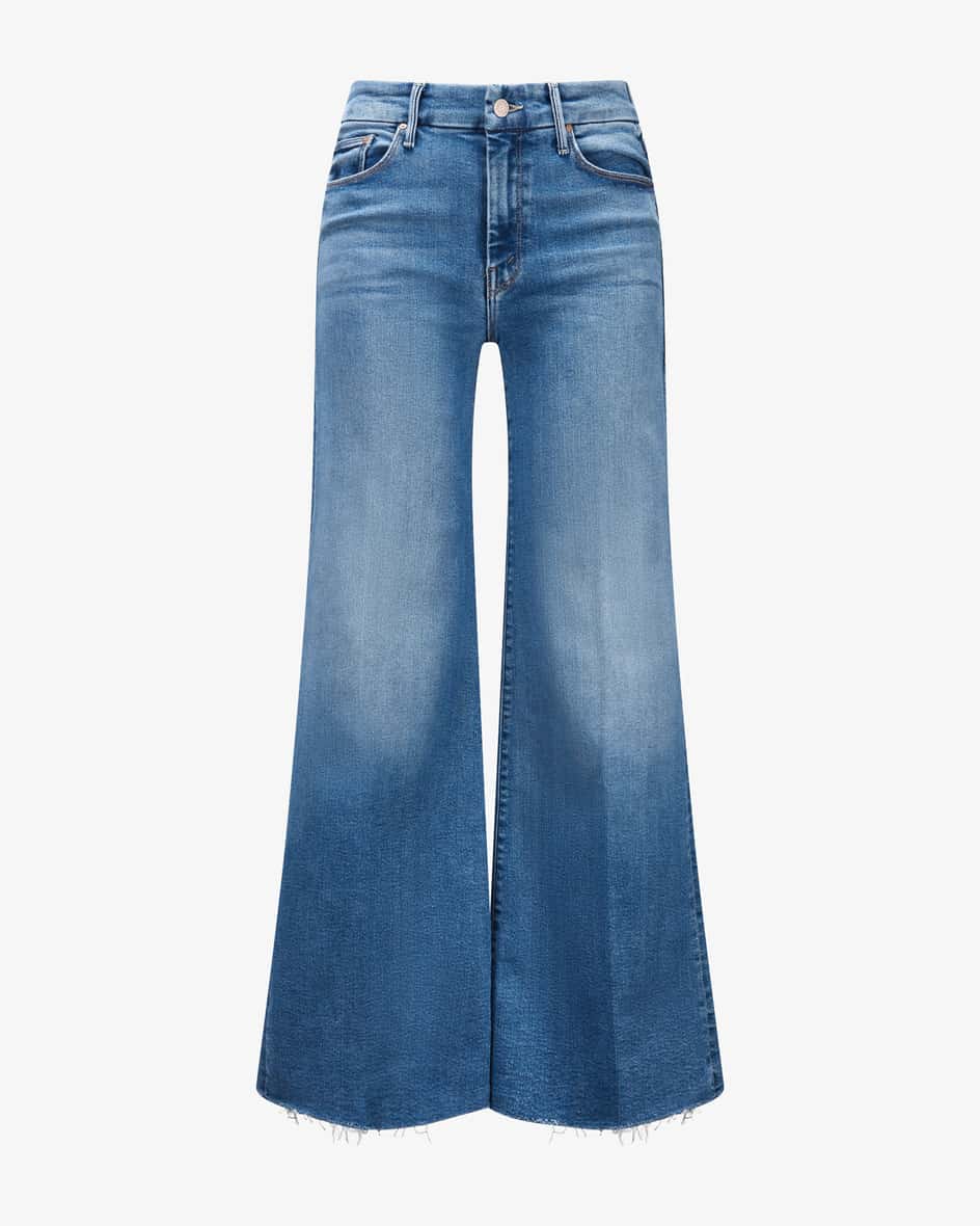 Mother The Roller Fray Jeans (Blau, Gr. 30) Damen Flared-Bootcut-Jeans