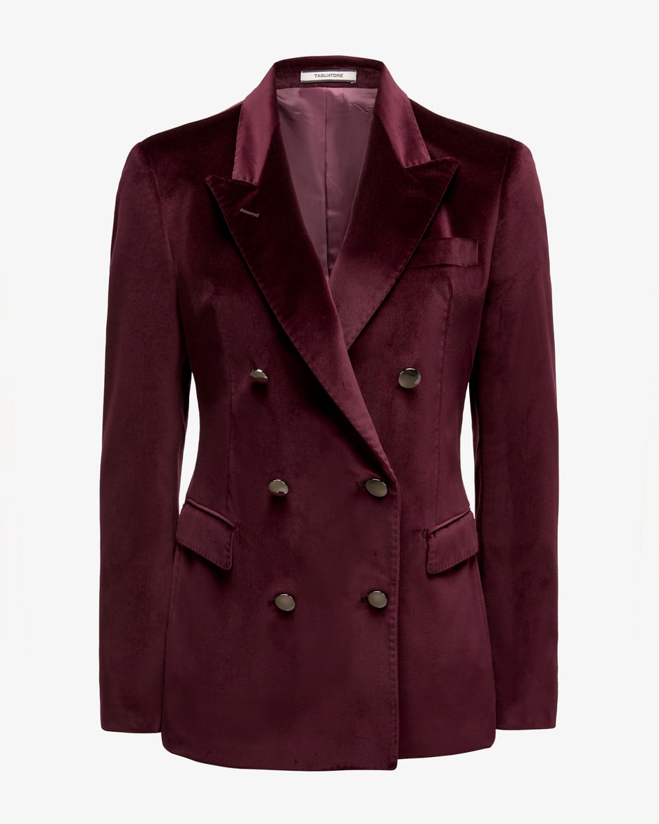 Parigi Doppelreiher-Samtblazer aus Baumwolle