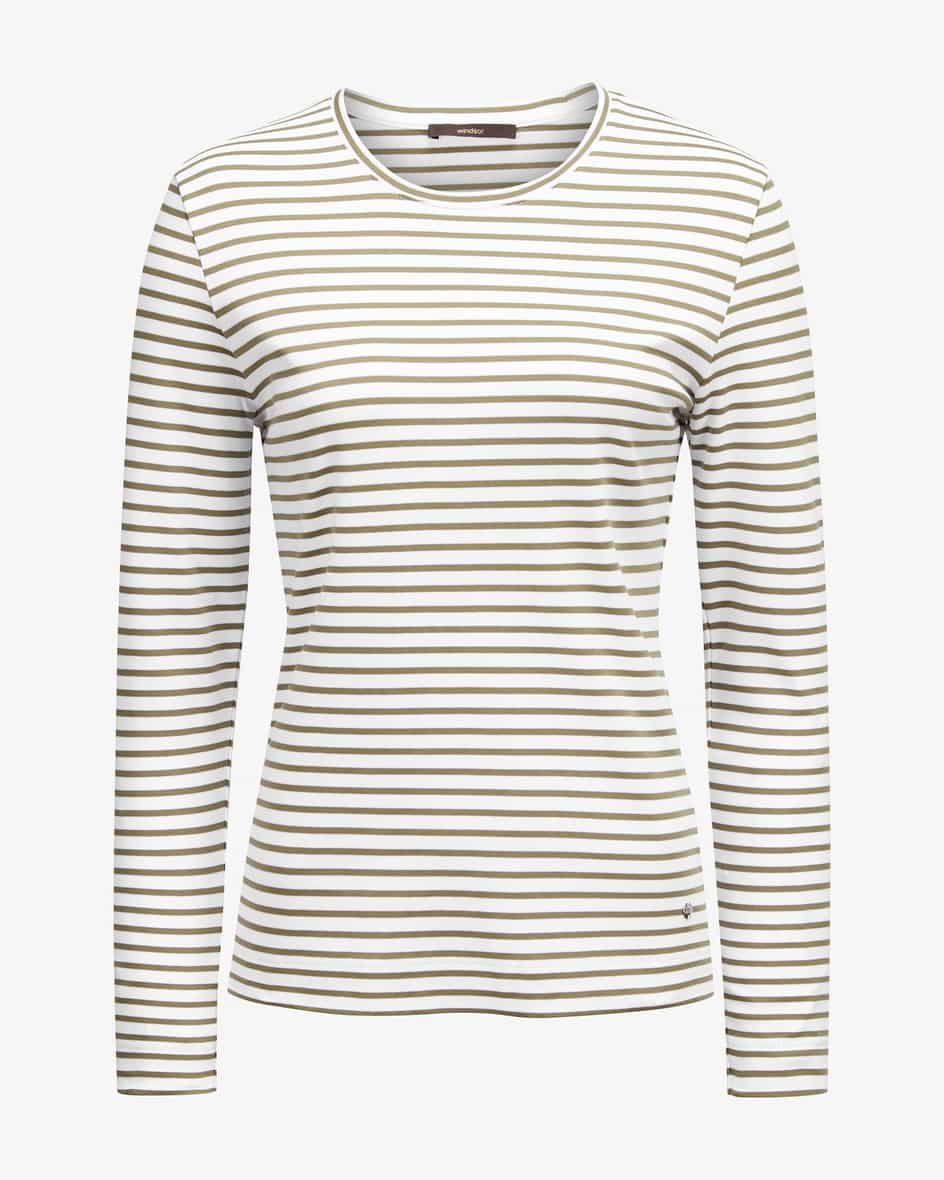 Windsor Longsleeve (Weiß, Gr. 46) Damen Shirts-Tops Longsleeves