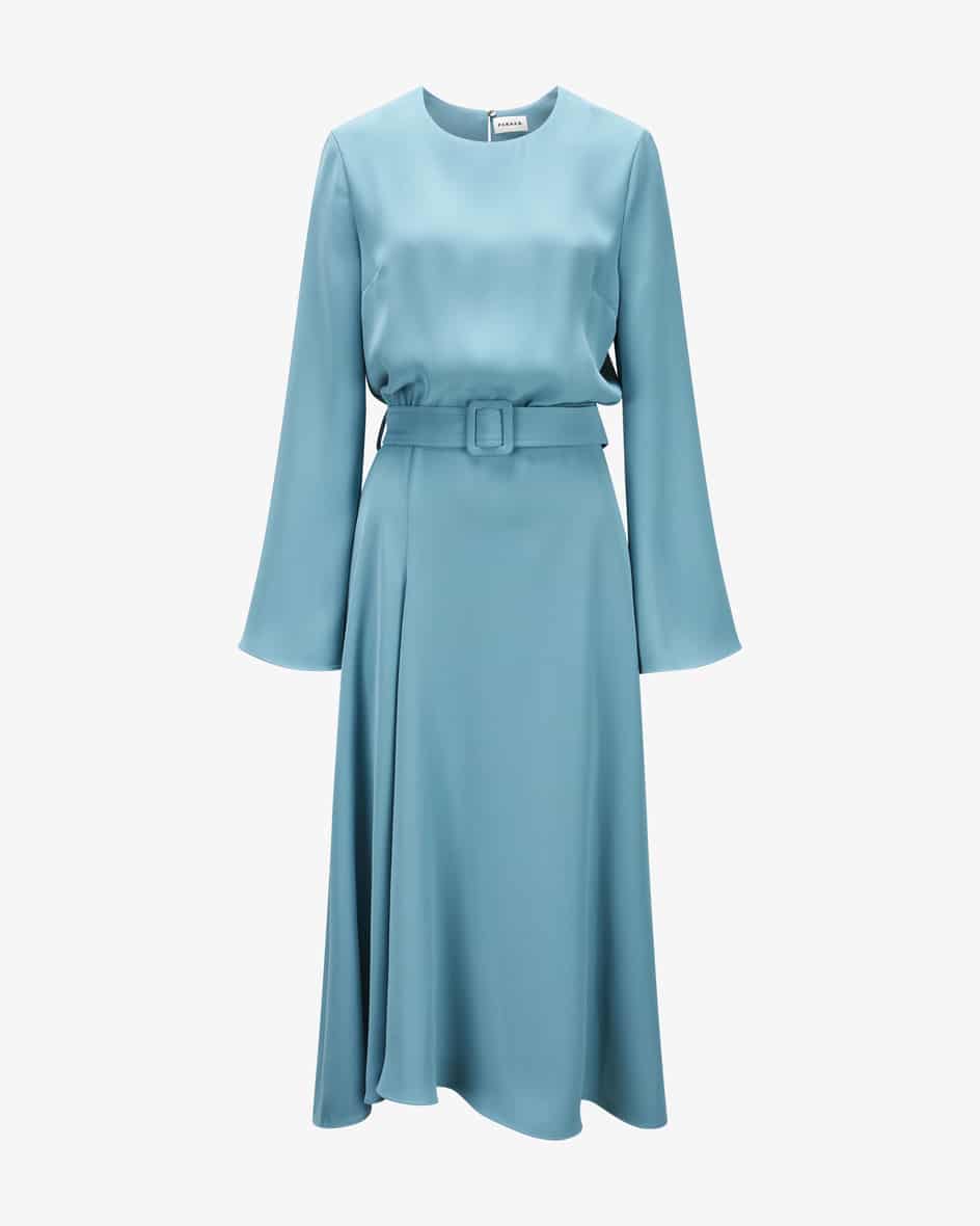 Parosh Poker25 Kleid (Blau, Gr. L) Damen Kleider Midikleider