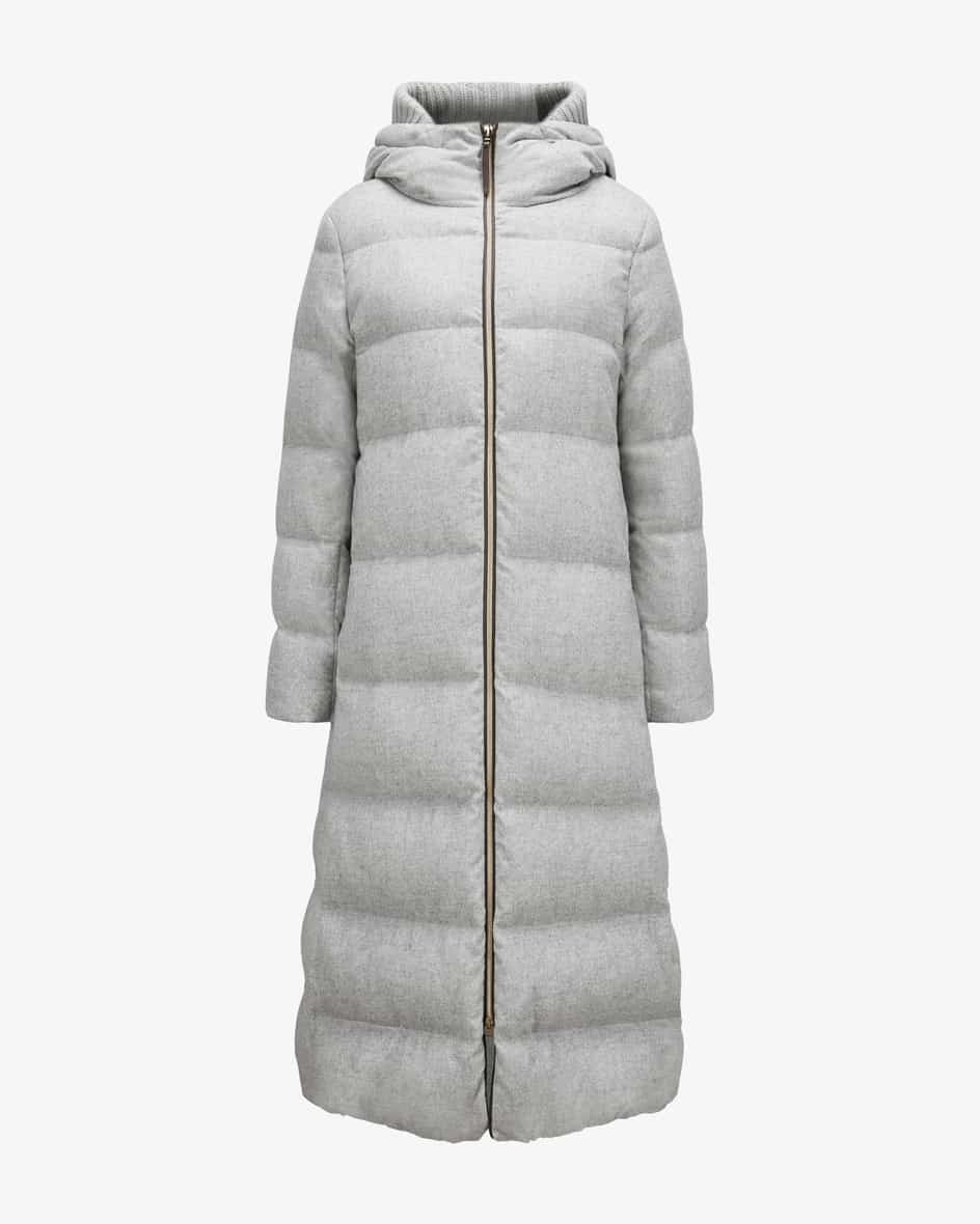 Seiden-Cashmere-Daunenmantel