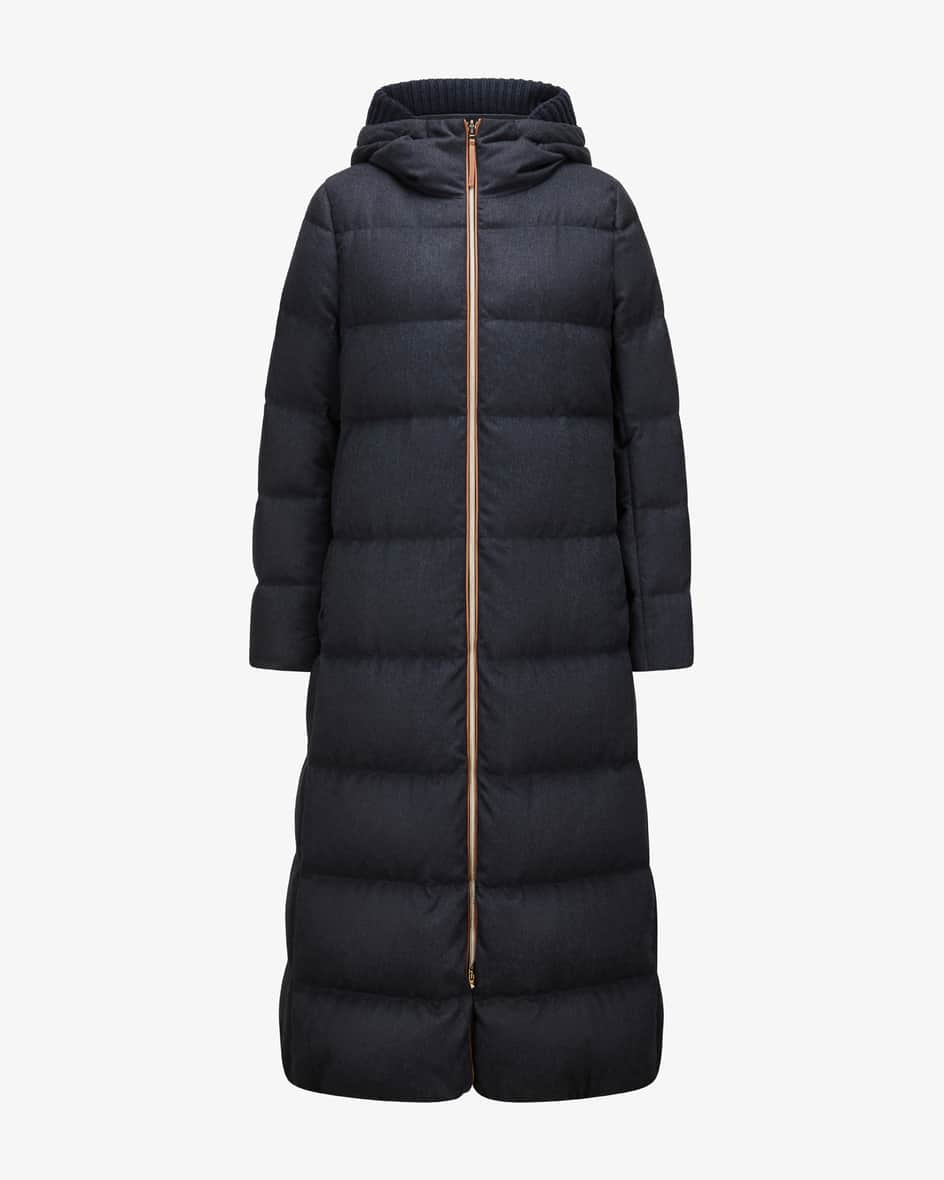 Seiden-Cashmere-Daunenmantel