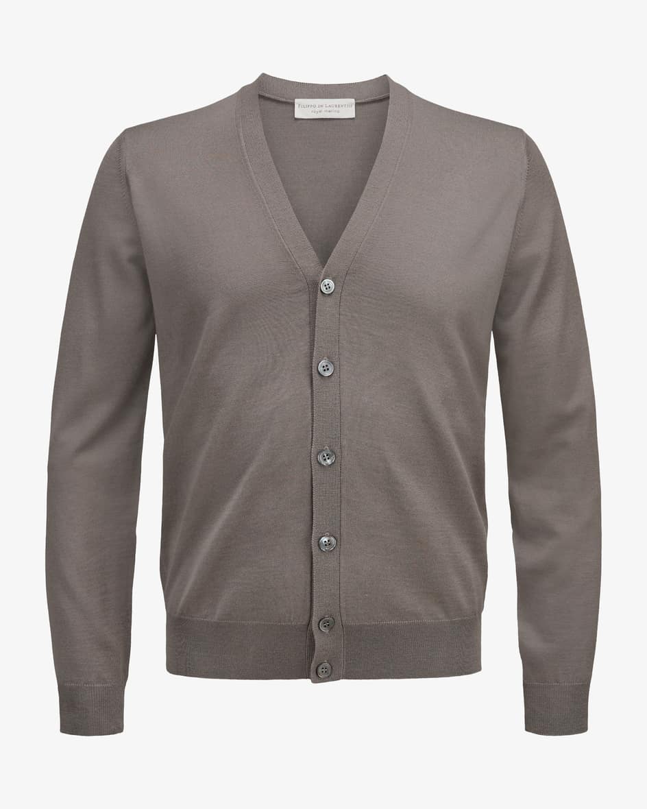 Filippo de Laurentiis Strickjacke (Taupe, Gr. 60) Herren Strick Cardigans