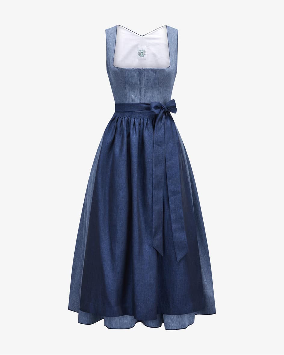 Image 1 for Bette linen dirndl long with Sylvia apron  