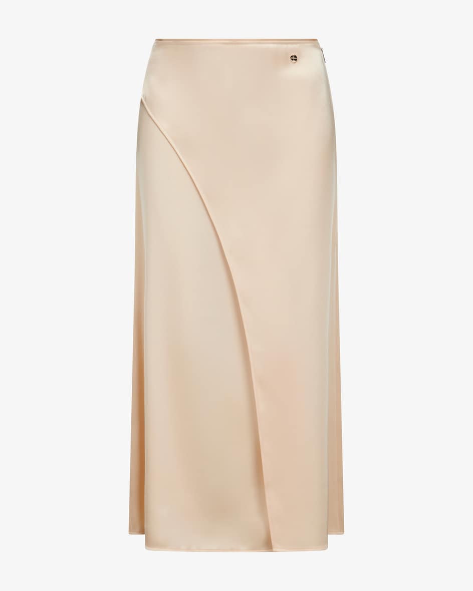 Marc Cain Satinrock (Beige, Gr. 42) Damen Röcke Midiroecke
