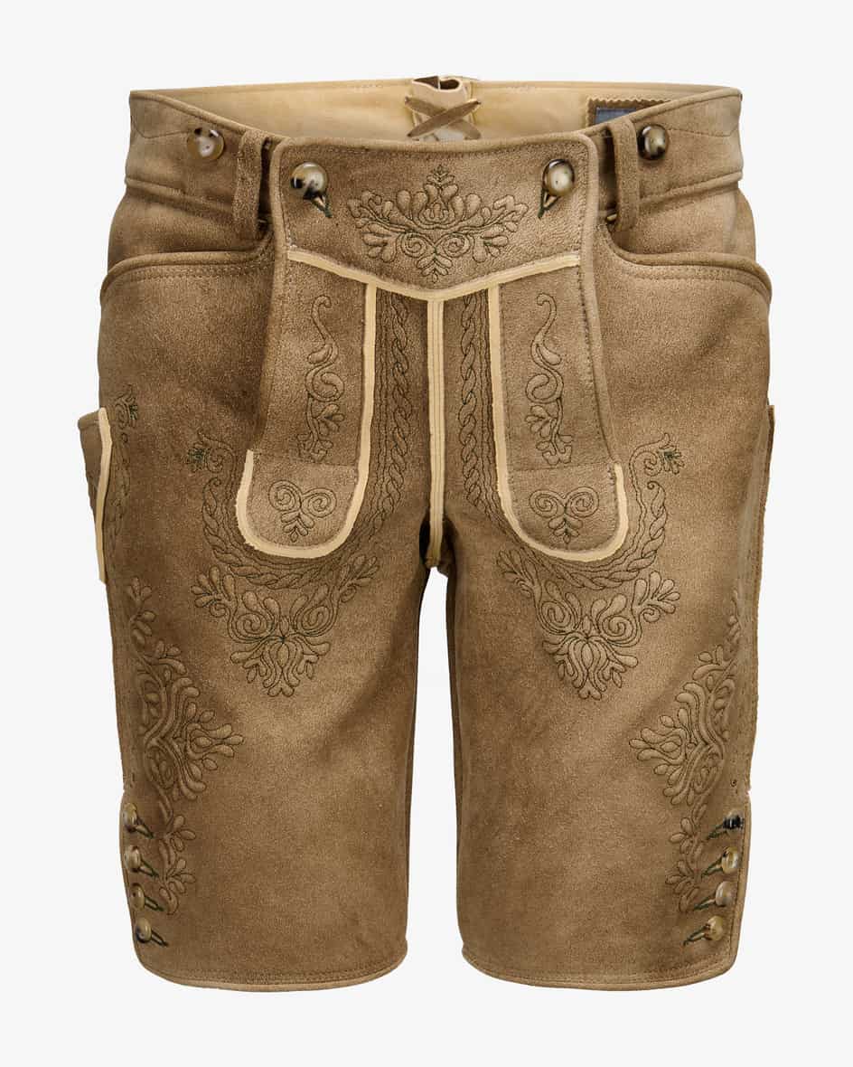 Wiesnlederhose kurz aus Hirschleder