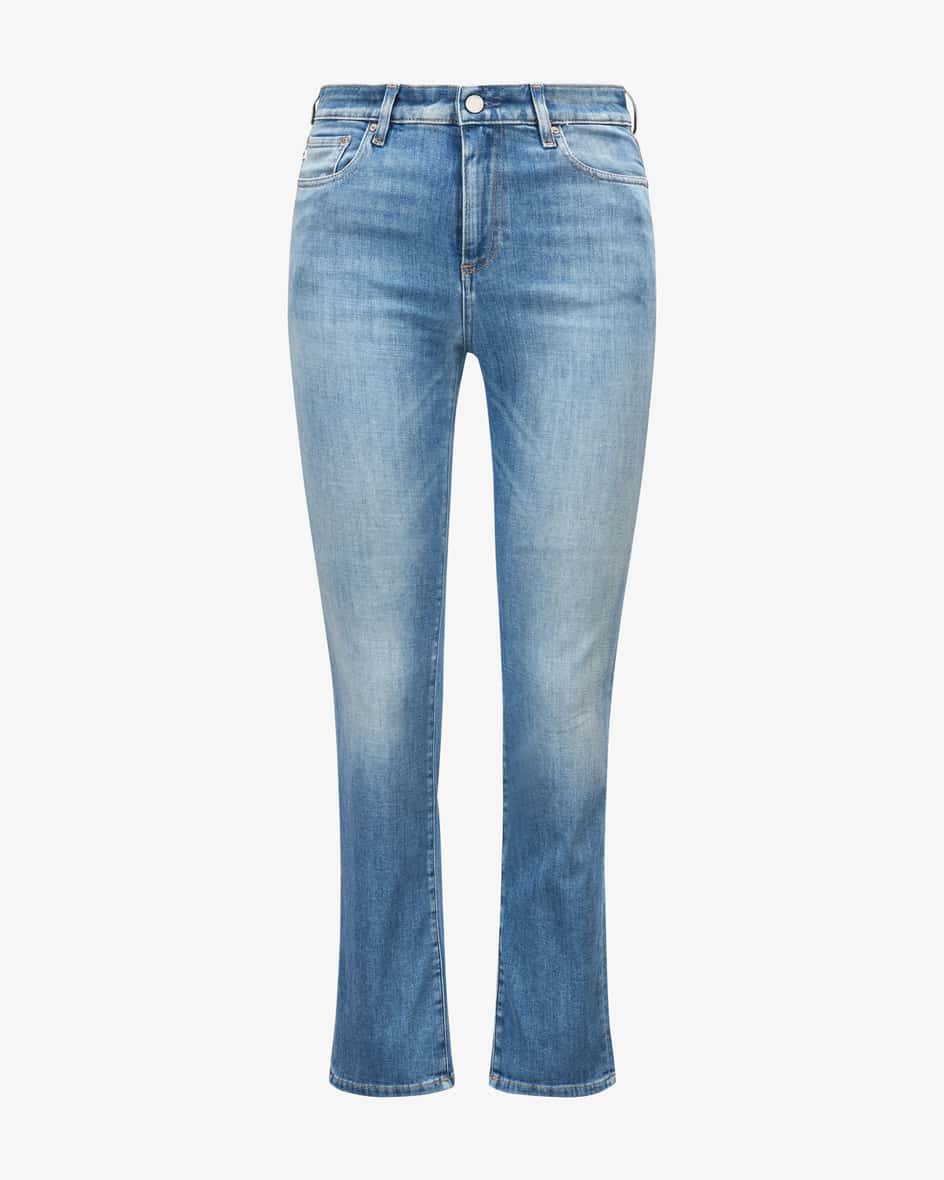 AG Jeans Mari Mid-Rise Slim Straight (Blau, Gr. 31) Damen Slim-Fit-Jeans