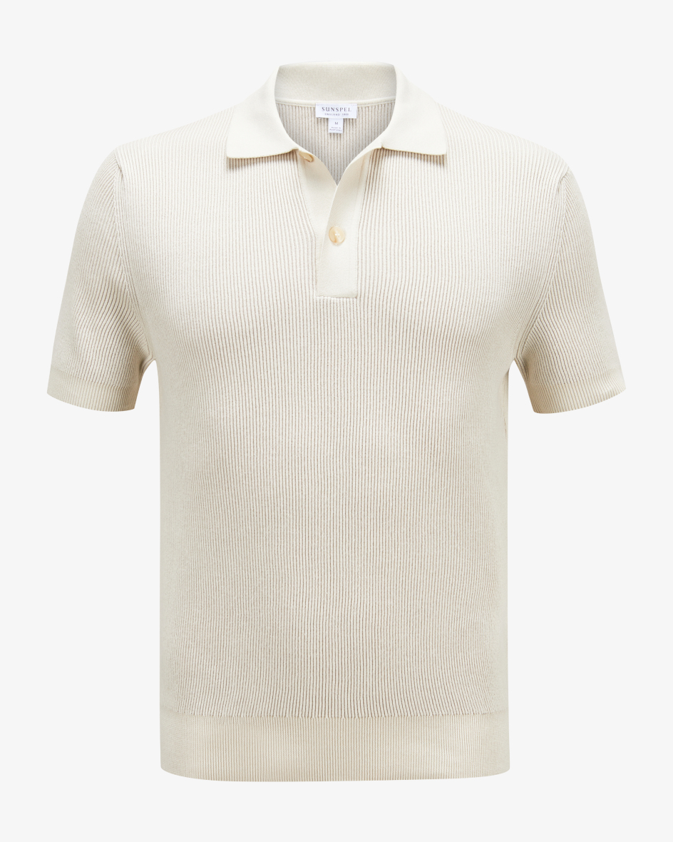 Bild 1 für Strick-Poloshirt aus Baumwolle S