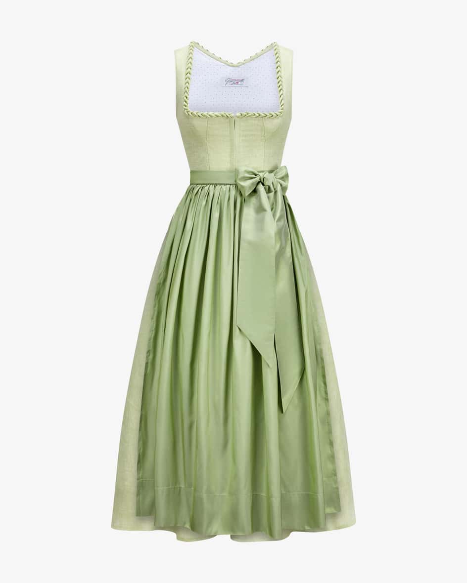 Bild 1 für Leinendirndl Theresa lang mit Seidenschürze  42