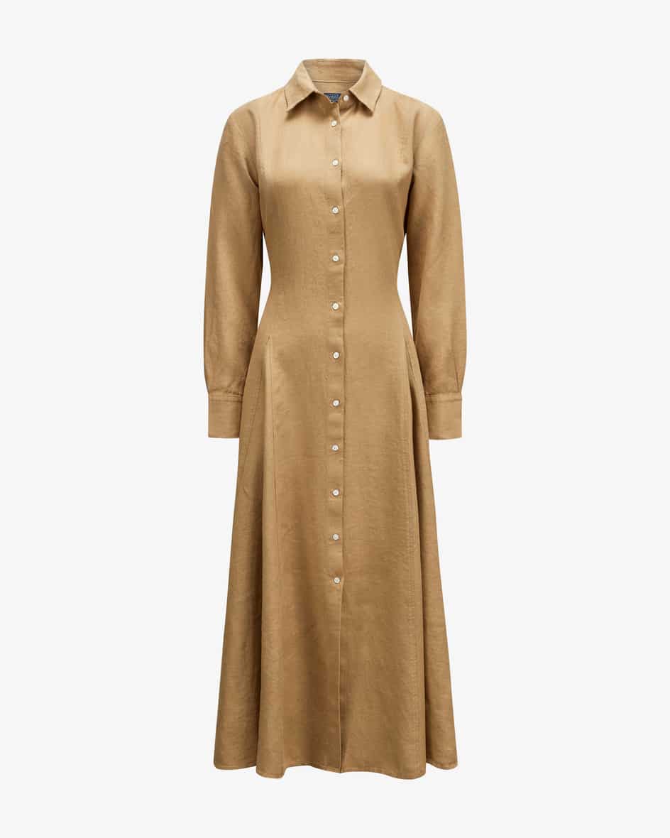 Bild 1 für Wickel-Hemdblusenkleid aus Leinen 42