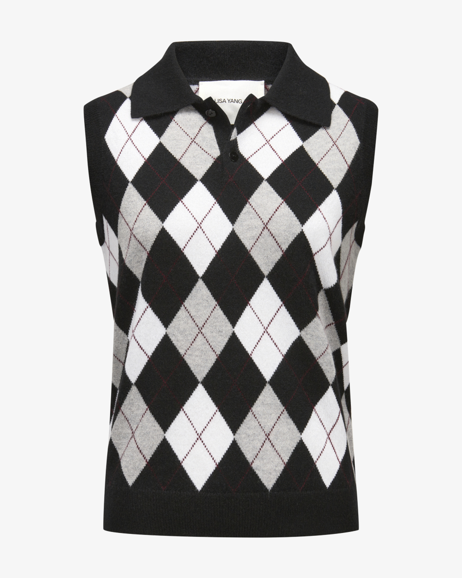 Bild 1 für Pullunder Anwen Argyle aus Cashmere  M-L