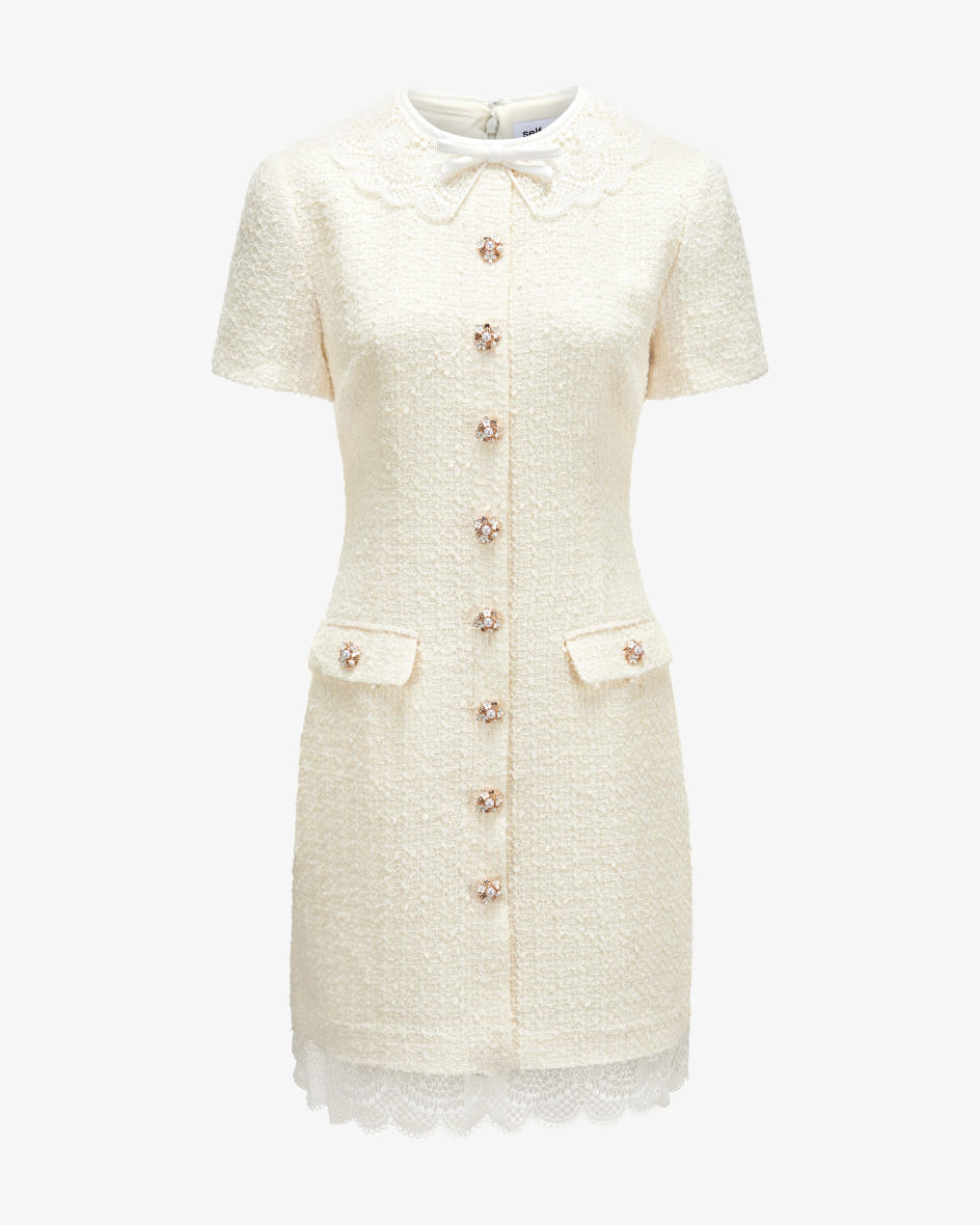Bild 1 für Kleid mit Spitzenkragen 38