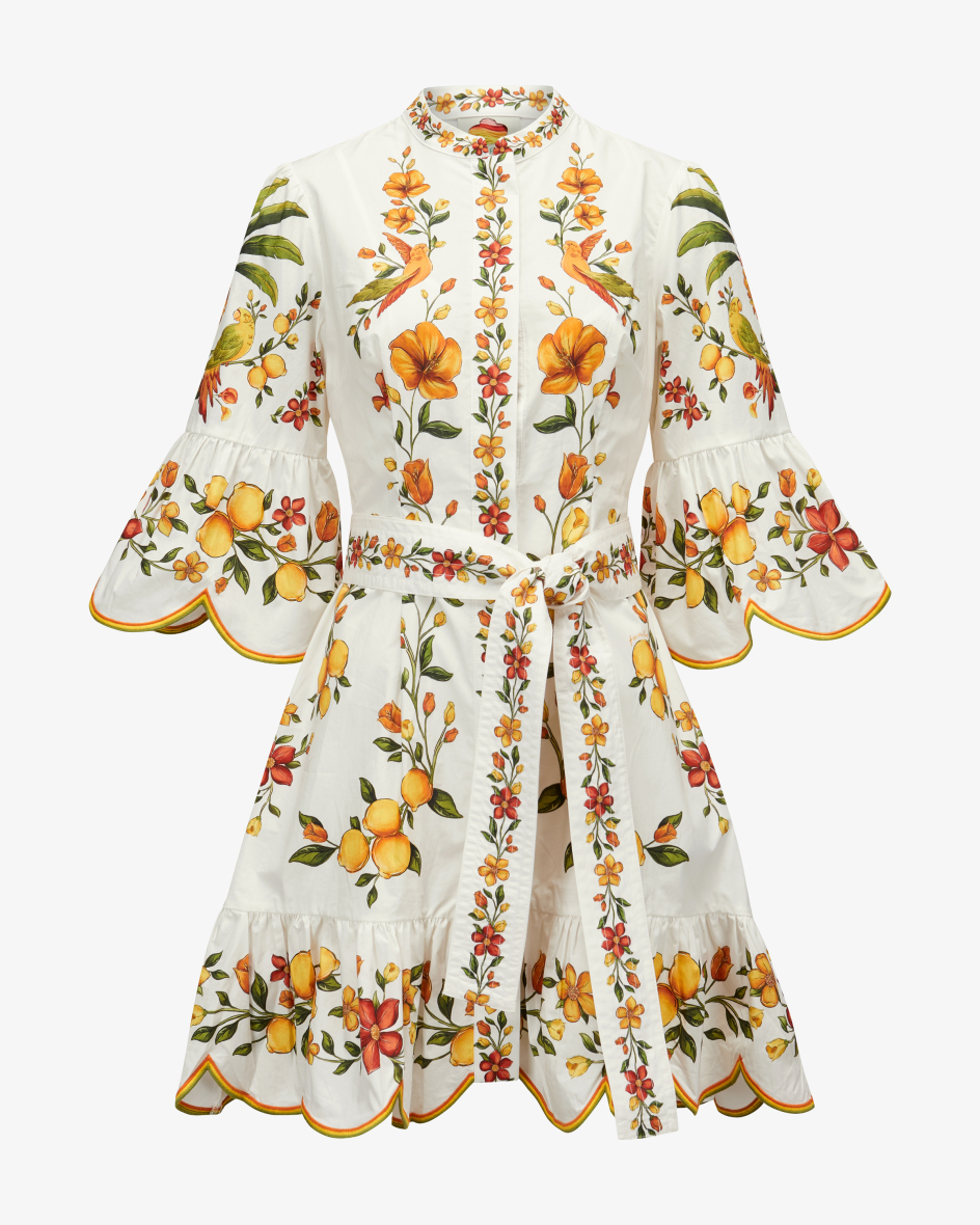 Bild 1 für Minikleid Lemon Bouquet aus Baumwolle XL