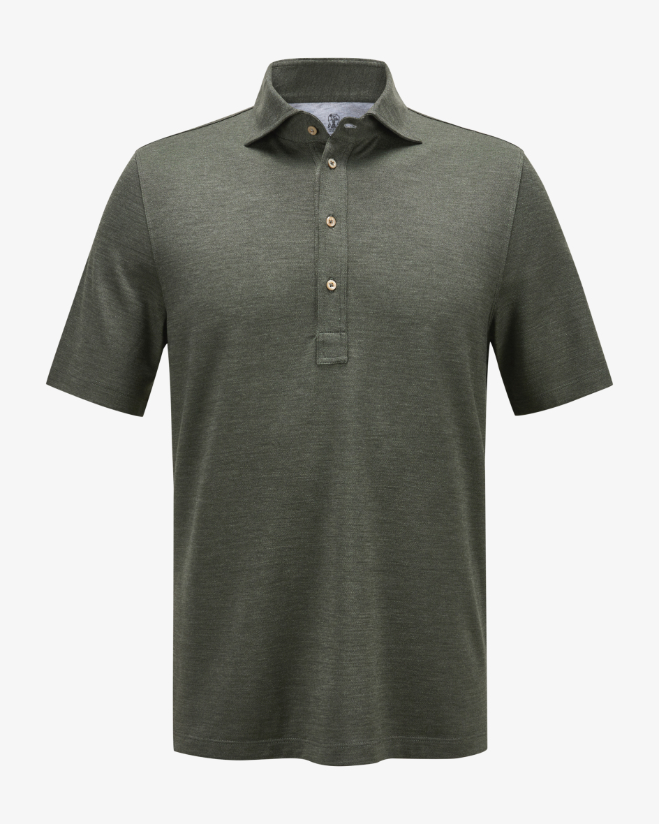 Image 1 for Polo shirt in a wool-silk blend M