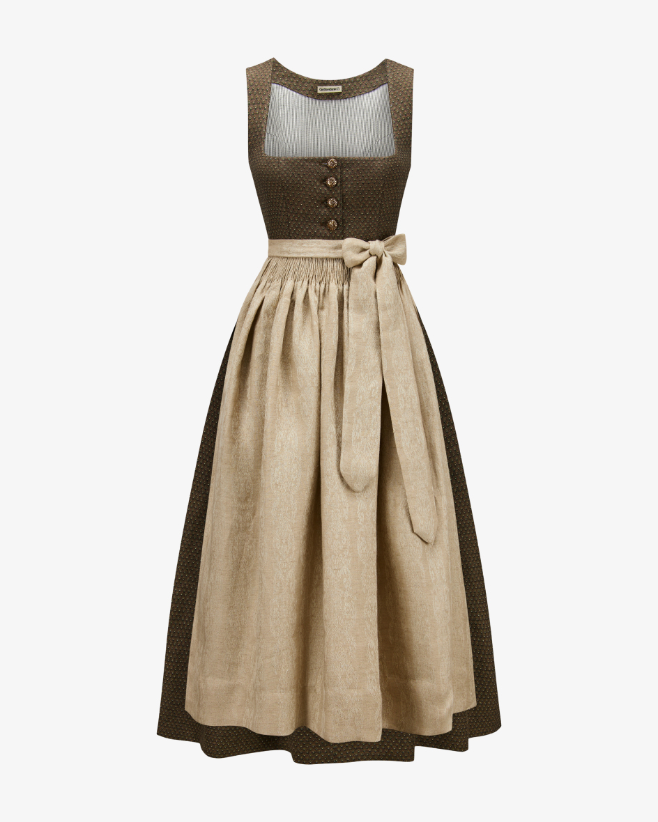 Bild 1 für x LODENFREY Dirndl lang Monika mit Leinenschürze  38