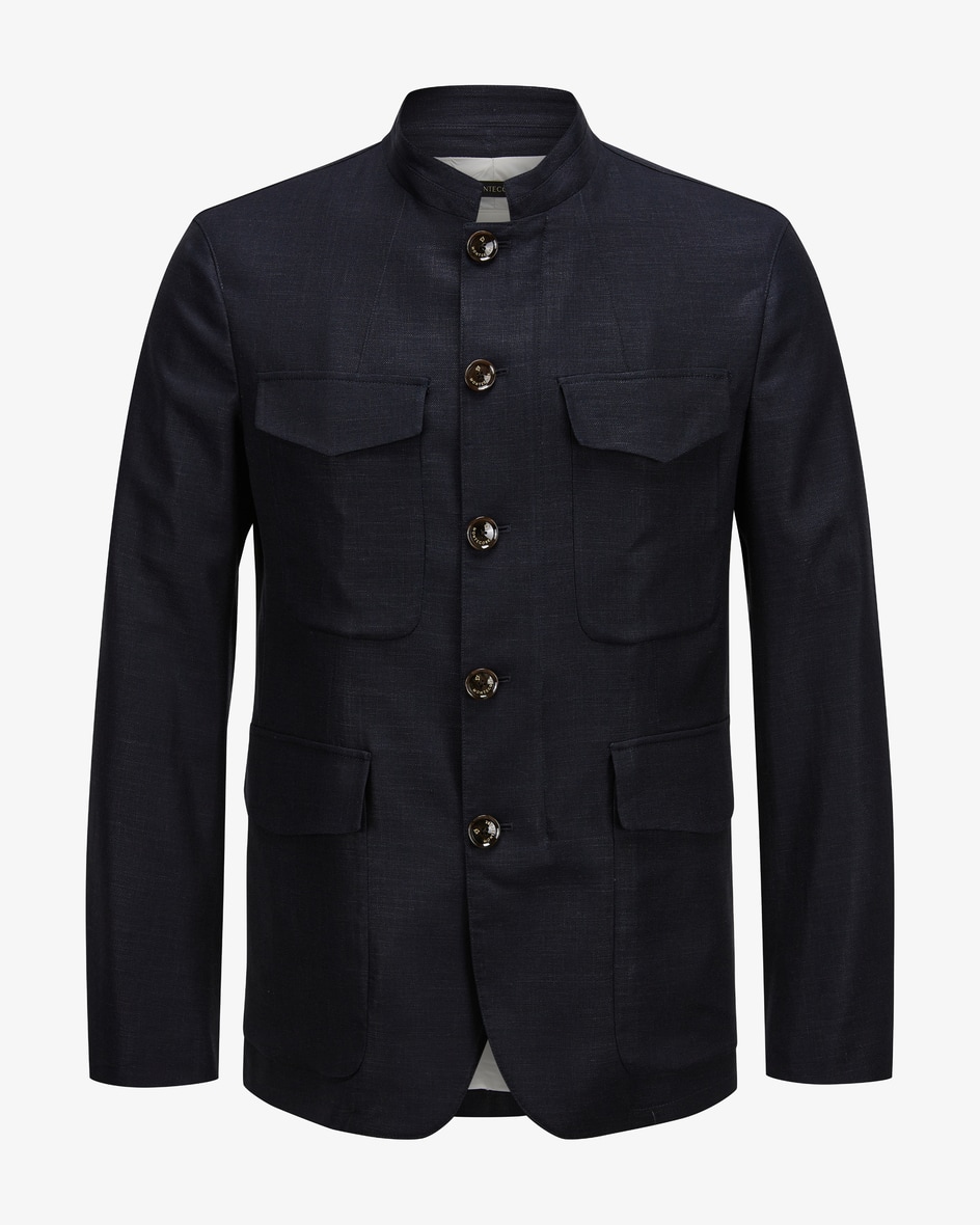 Bild 1 für Fieldjacket aus Schurwoll-Seiden-Mix 52