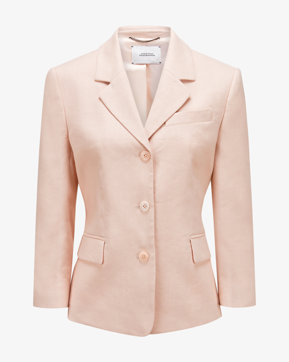 Bild 1 für Blazer Casual Sophistication aus Leinen und Baumwolle 42