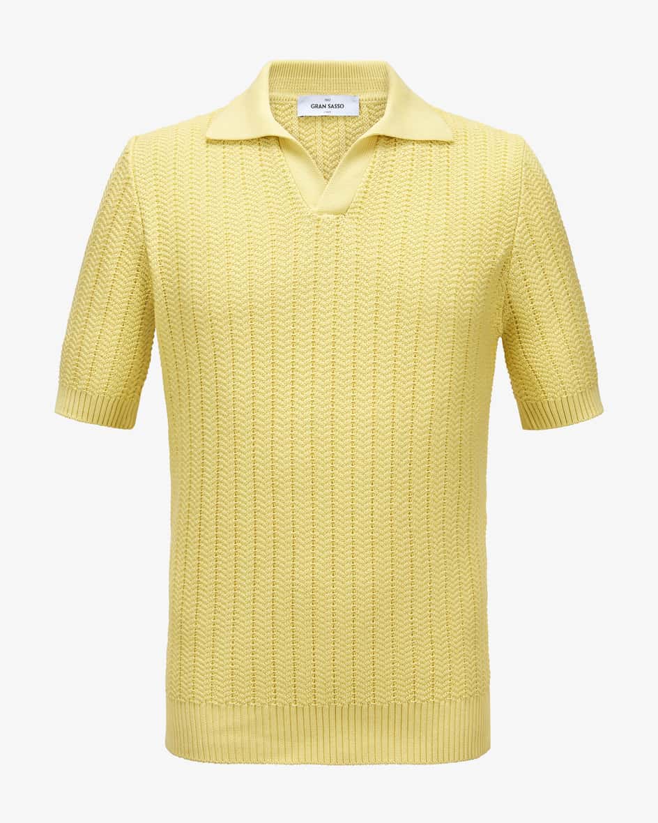 Bild 1 für Strick-Poloshirt aus Baumwolle 48