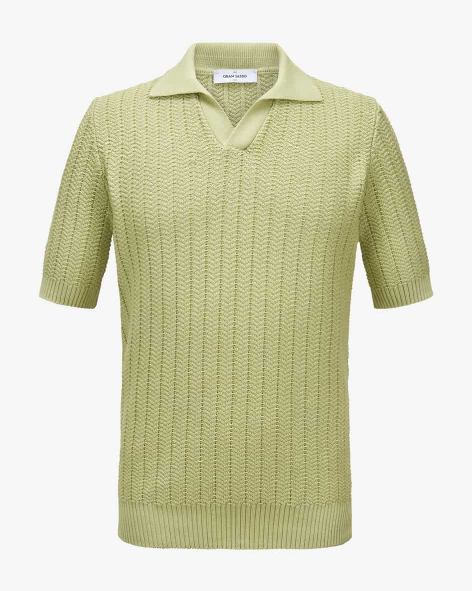 Bild 1 für Strick-Poloshirt aus Baumwolle 48