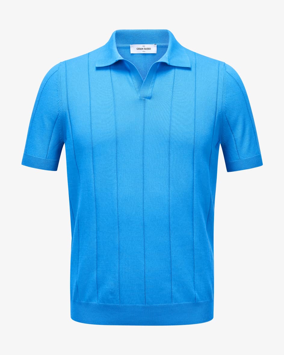 Bild 1 für Strick-Poloshirt aus Baumwolle 48
