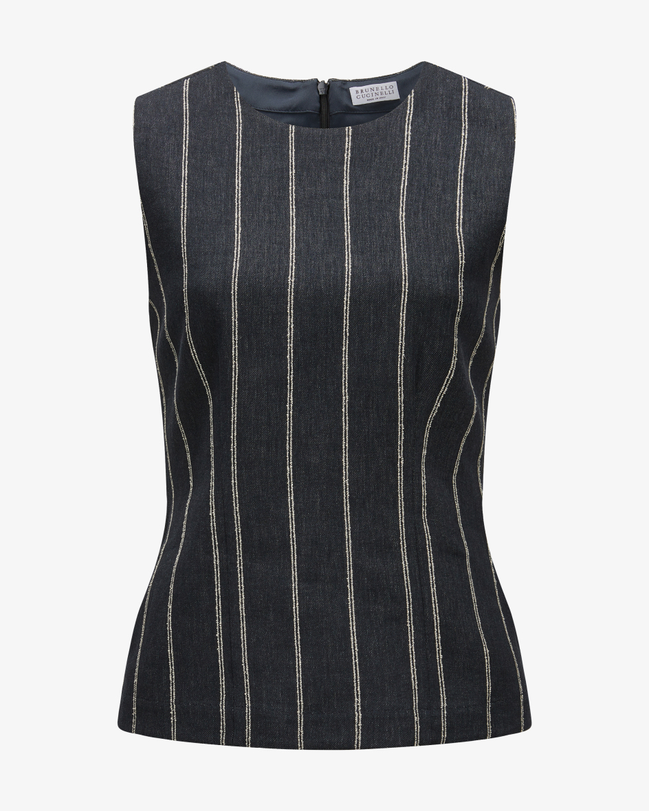 Image 1 for Cotton-linen blend blouse top M