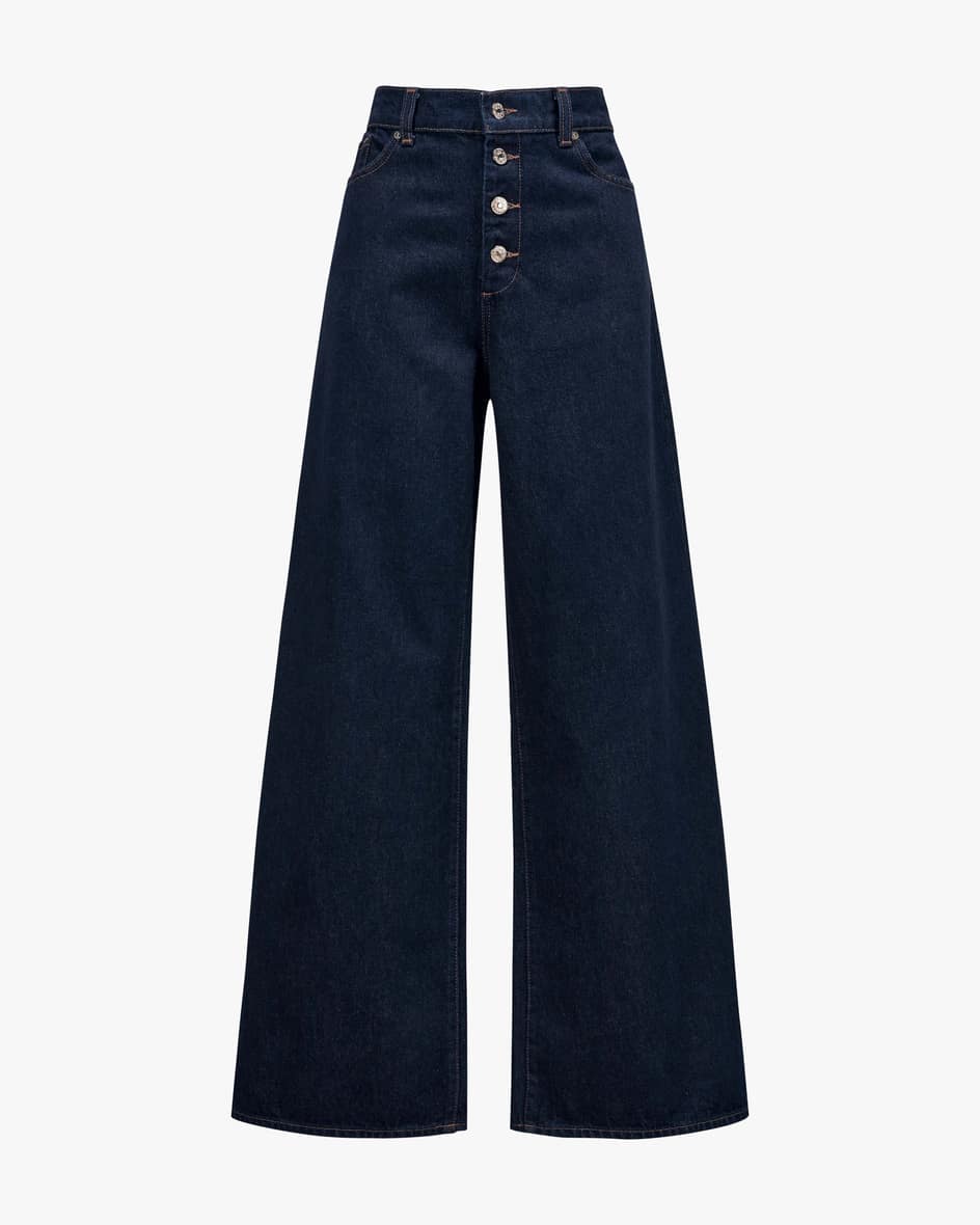 Image 1 for Low-rise wide-leg jeans  28