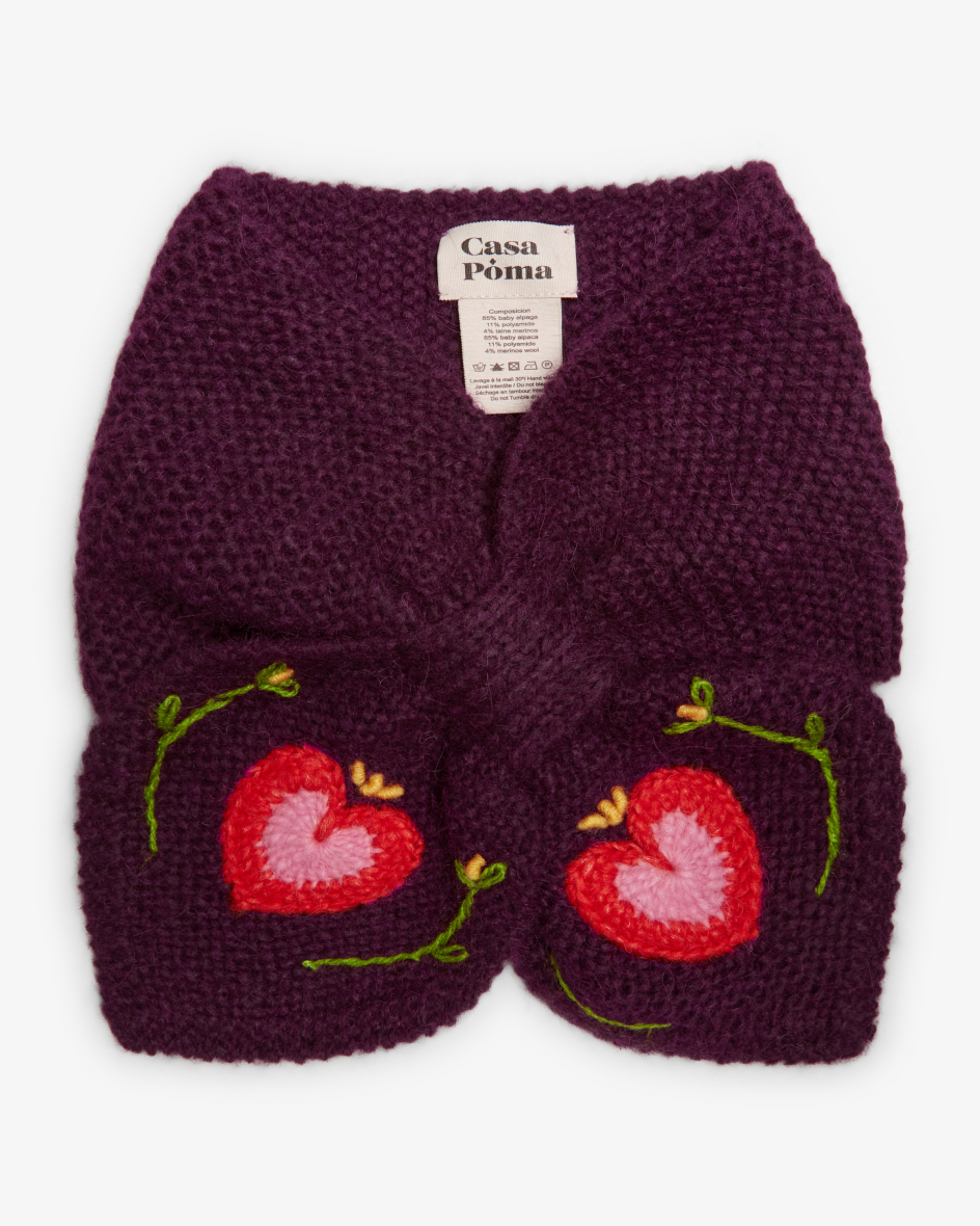 Bild 1 für Stricktuch Collar Heart aus Alpakawoll-Mix Unisize