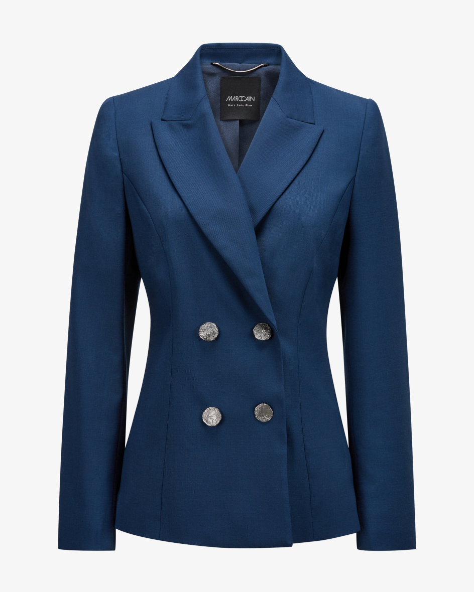 Image 1 for Double-breasted blazer made from virgin wool 36
