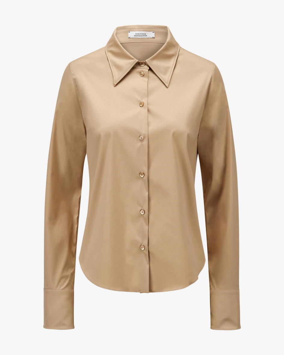 Image 1 for <x>PHN0b3B3b3JkPg==</x>Poplin Blouse ‘Love<x>PC9zdG9wd29yZD4=</x> ’ made from a cotton blend 36
