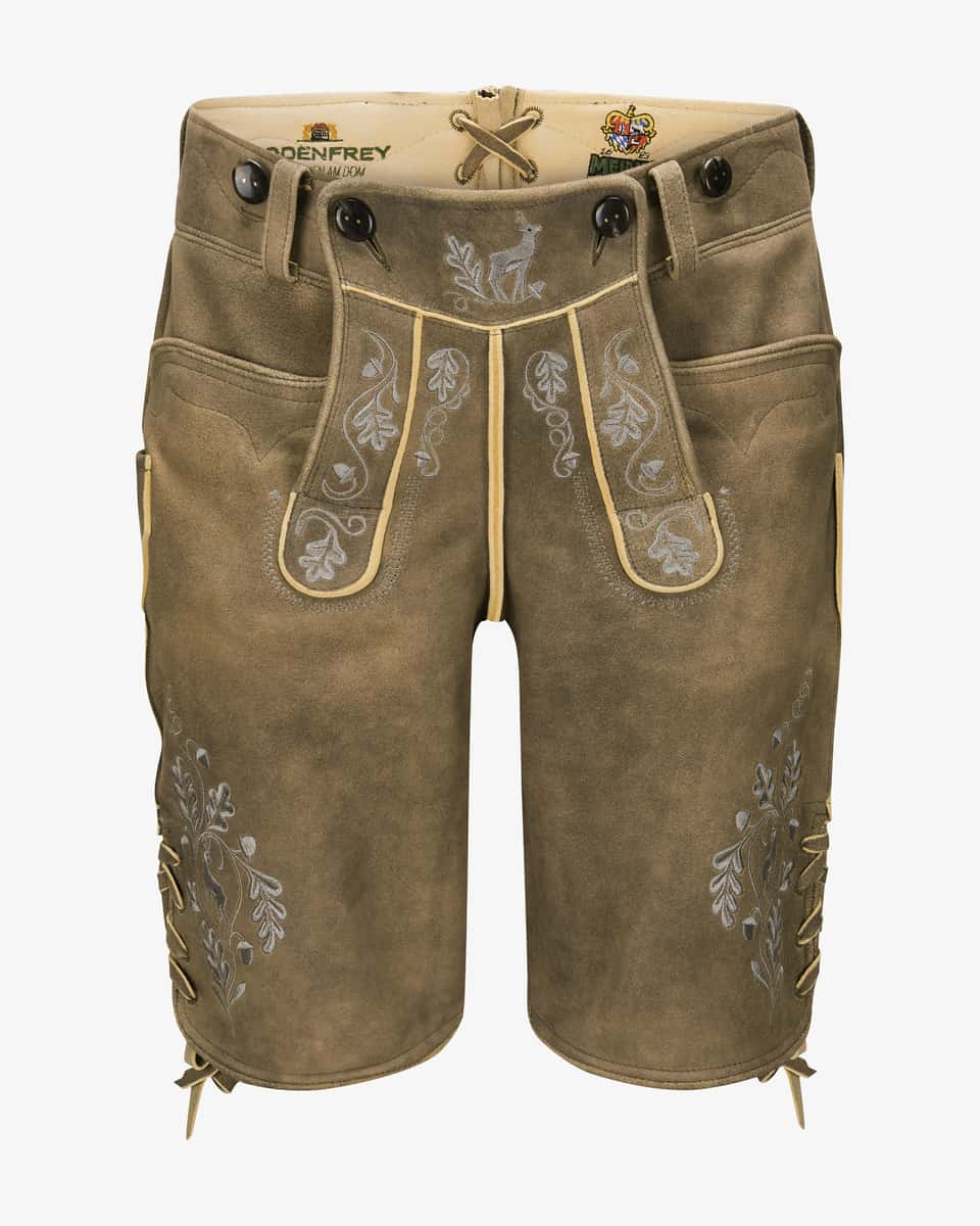 Bild 1 für Herzog Albrecht Lederhose aus sämisch gegerbtem Ziegenleder 52