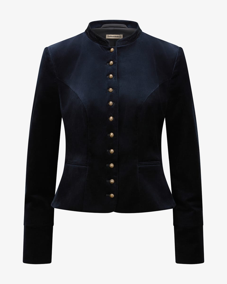 Image 1 for Barbara traditional velvet blazer 42