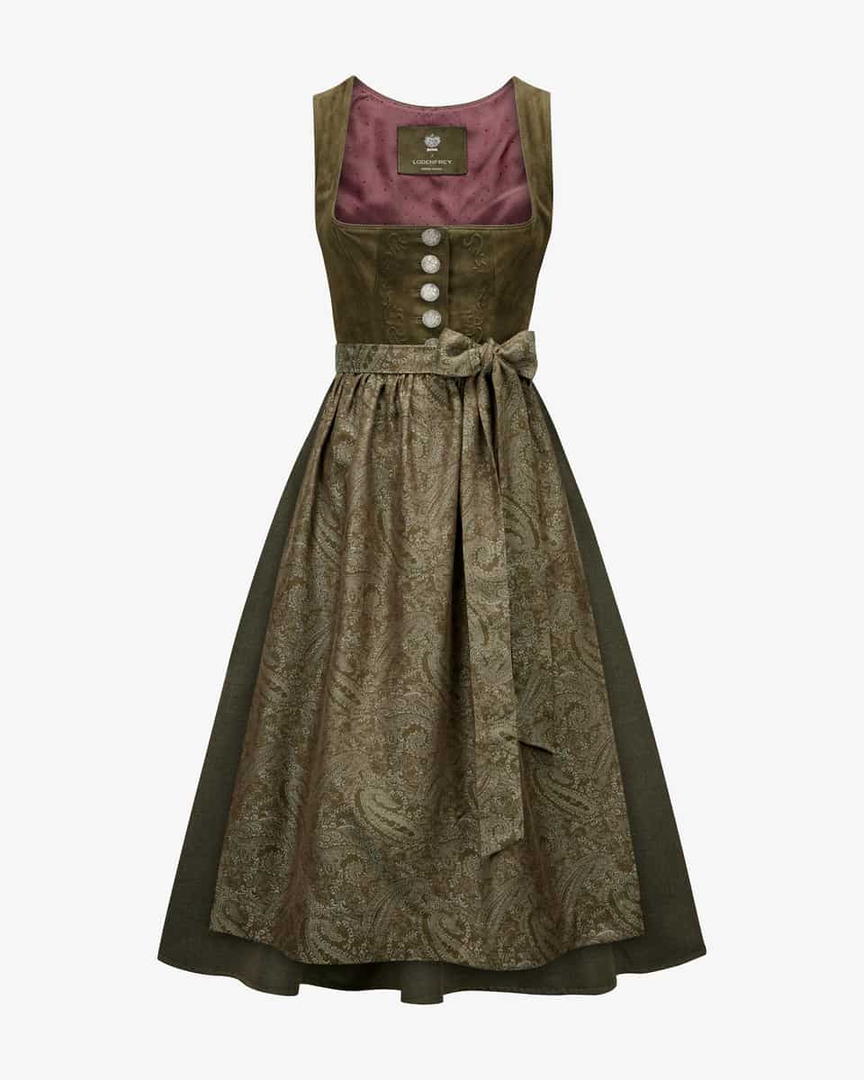 Bild 1 für x LODENFREY Linderhof Dirndl lang mit Schürze  38