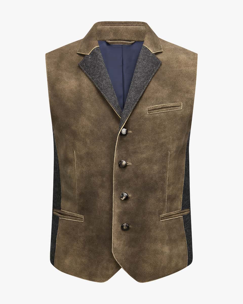 Bild 1 für Floris Sämische Bergziege Trachten-Lederweste  50