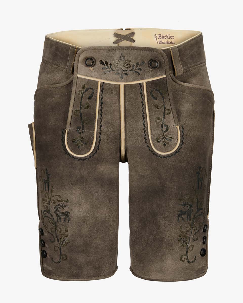 Image 1 for Tapestry leather trousers made from deerskin 25