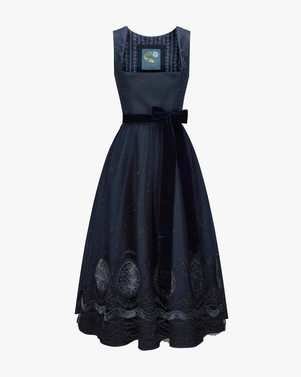 Bild 1 für Silberglanz Midi-Dirndl mit Schürze  36