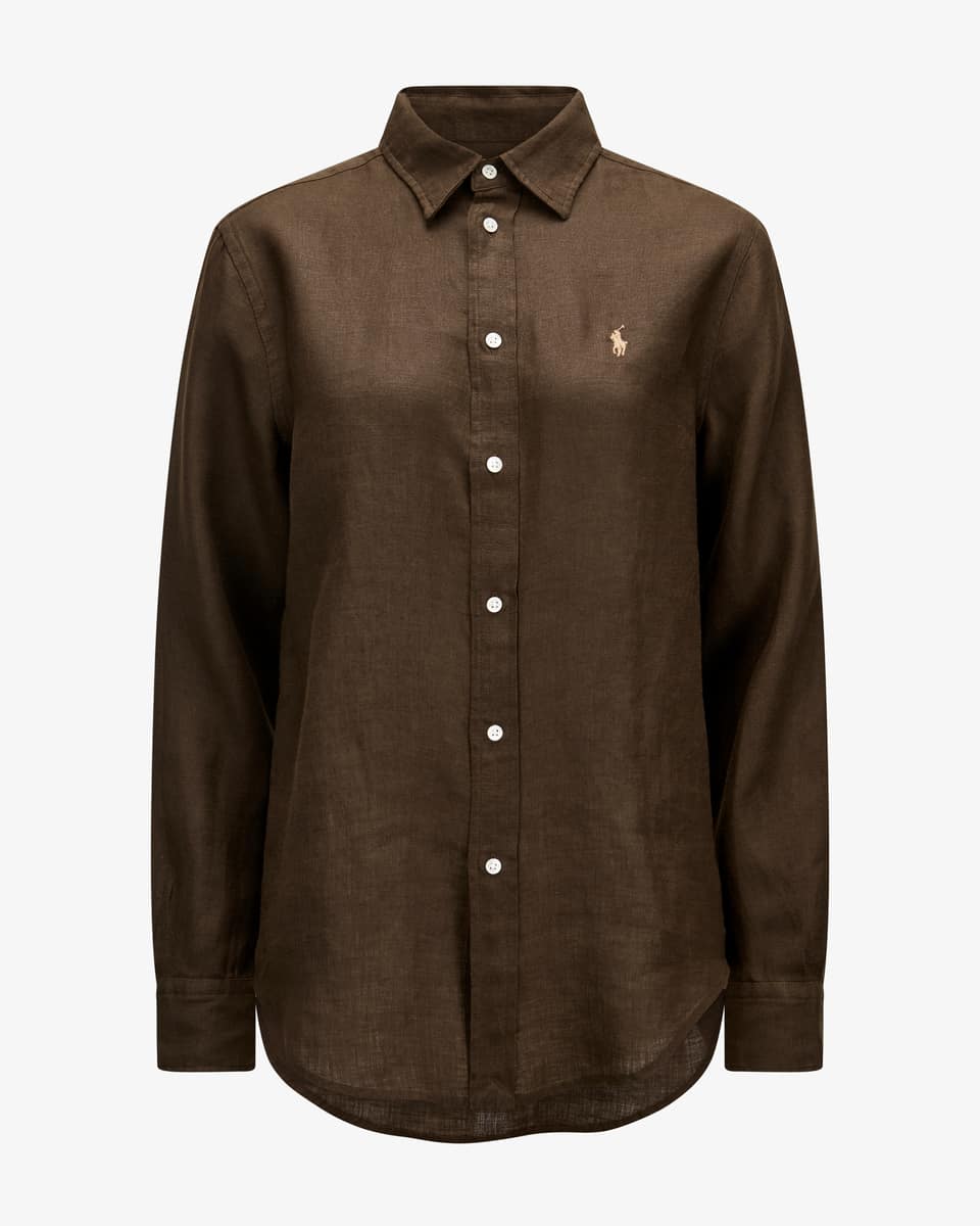 Image 1 for Classic fit linen shirt blouse  S