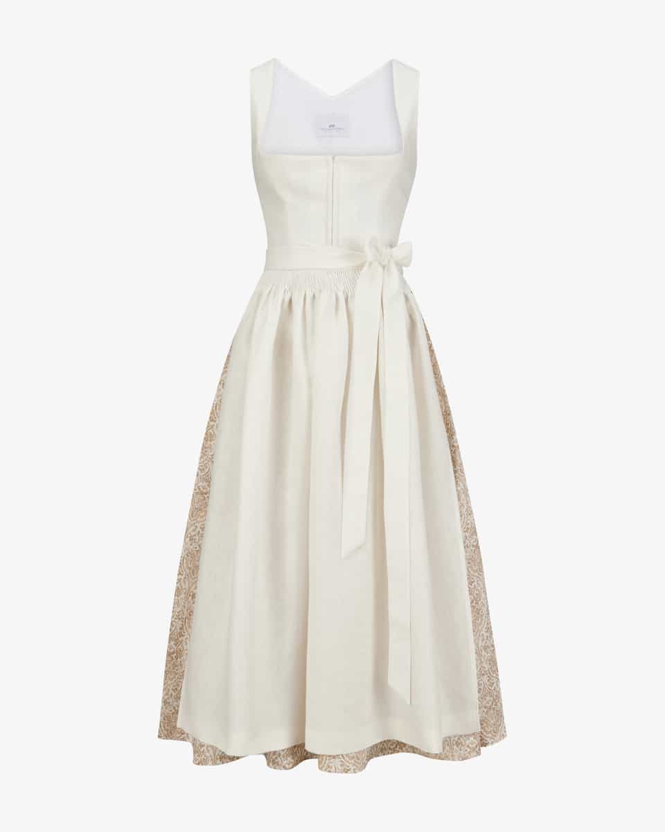 Image 1 for Midi linen dirndl with linen apron 42