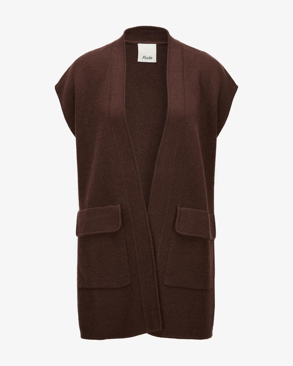 Image 1 for Knitted vest made from virgin wool and cashmere S