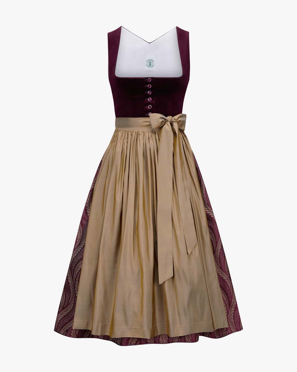 Bild 1 für Biana Midi-Samtdirndl mit Sylvia Seidenschürze  42
