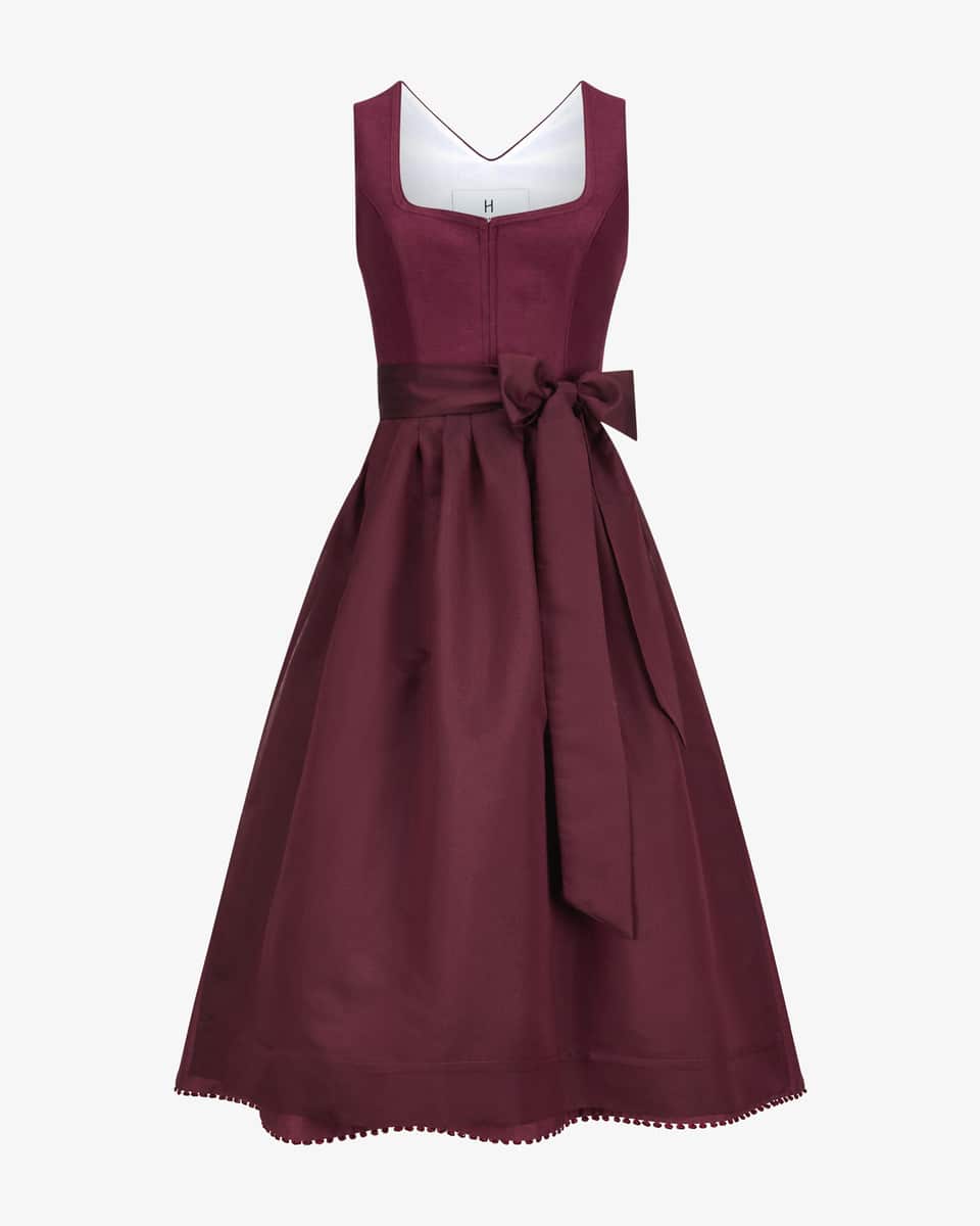 Bild 1 für x LODENFREY Leinendirndl Midi mit Schürze 42