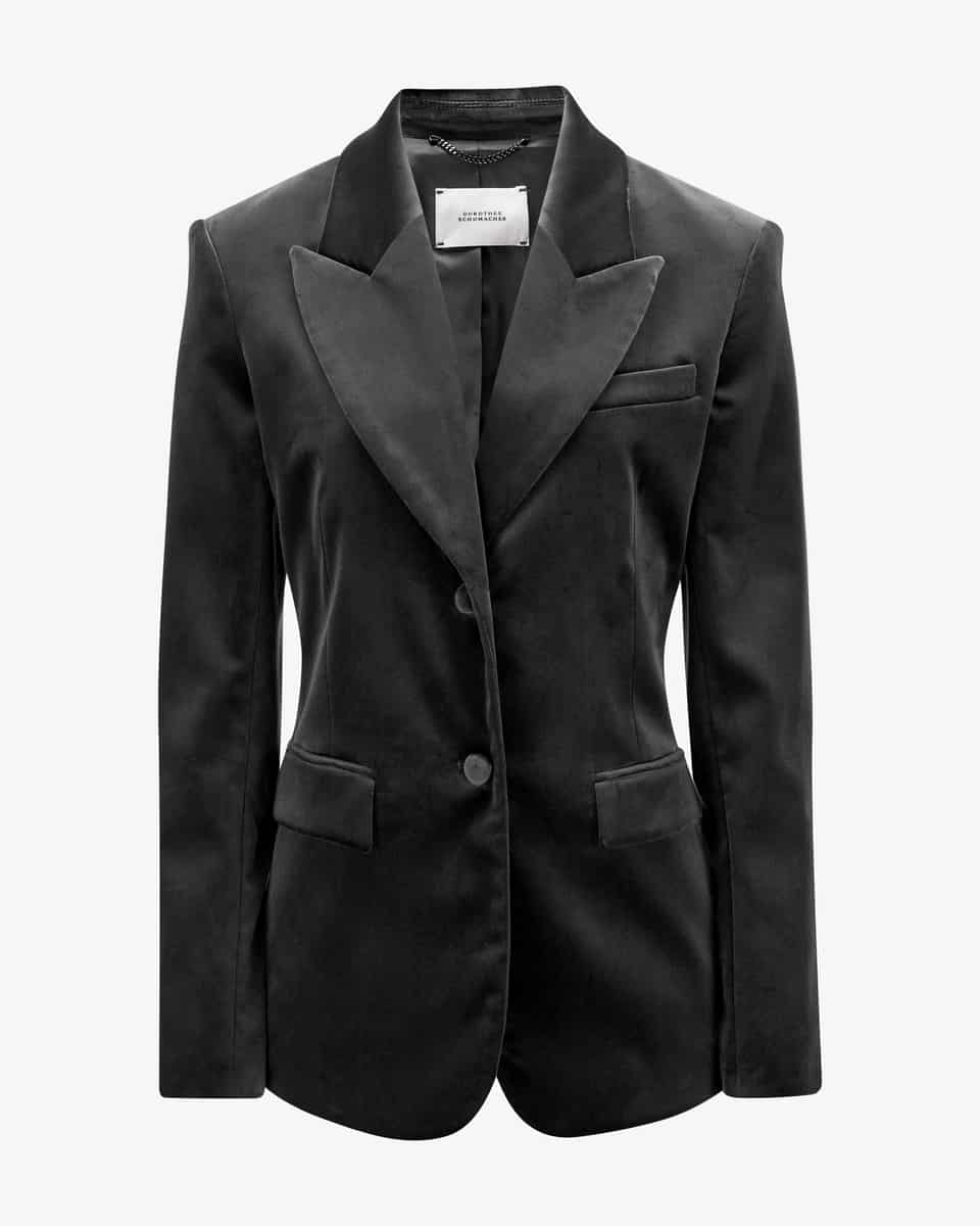 Bild 1 für Samt-Blazer Elegance Softness aus Baumwoll-Mix 42