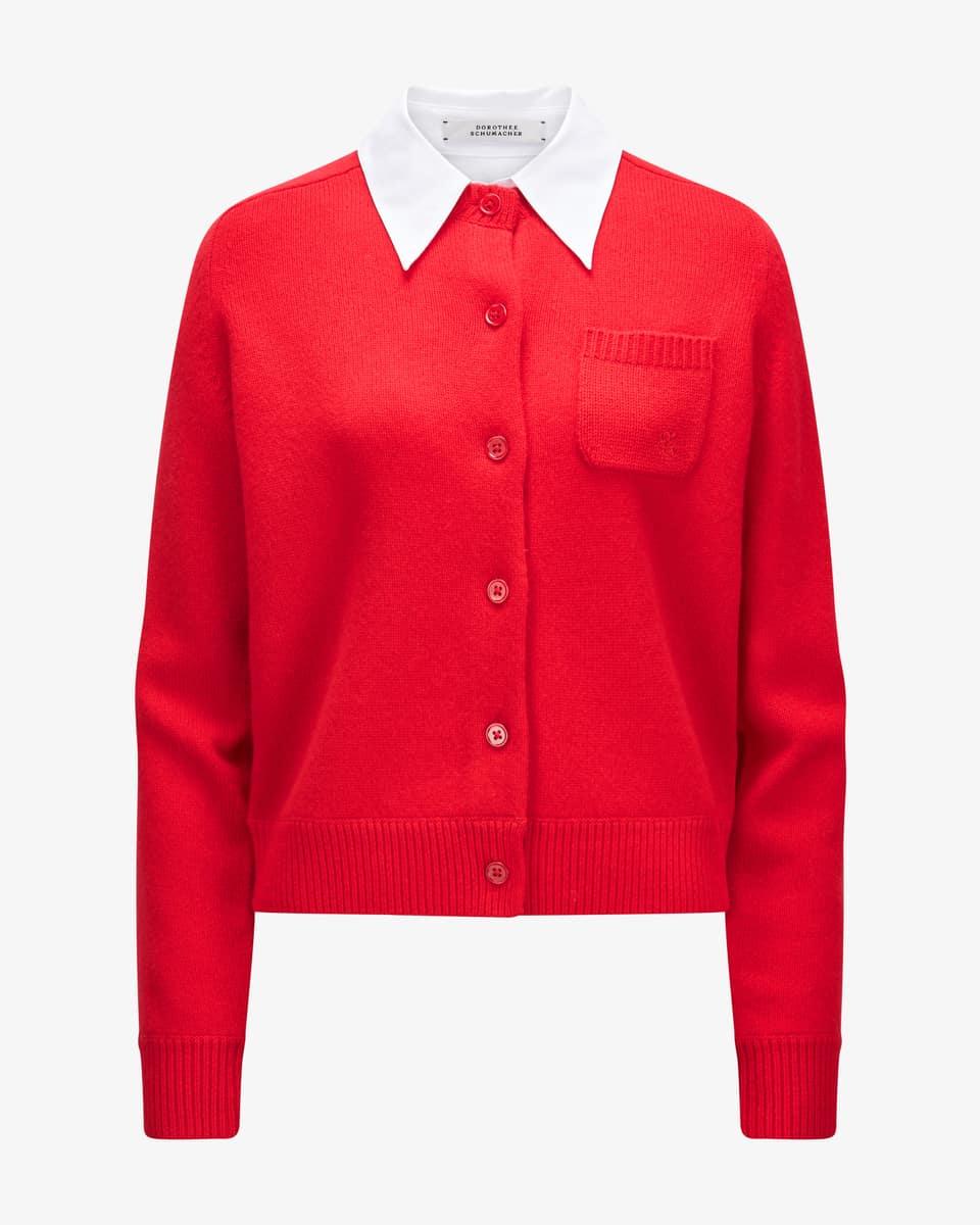 Bild 1 für Elegant Statements Strickjacke aus Schurwolle und Cashmere 38