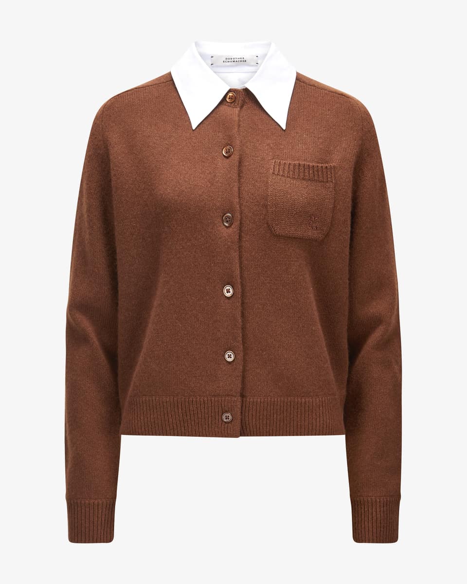 Bild 1 für Elegant Statements Strickjacke aus Schurwolle und Cashmere 42