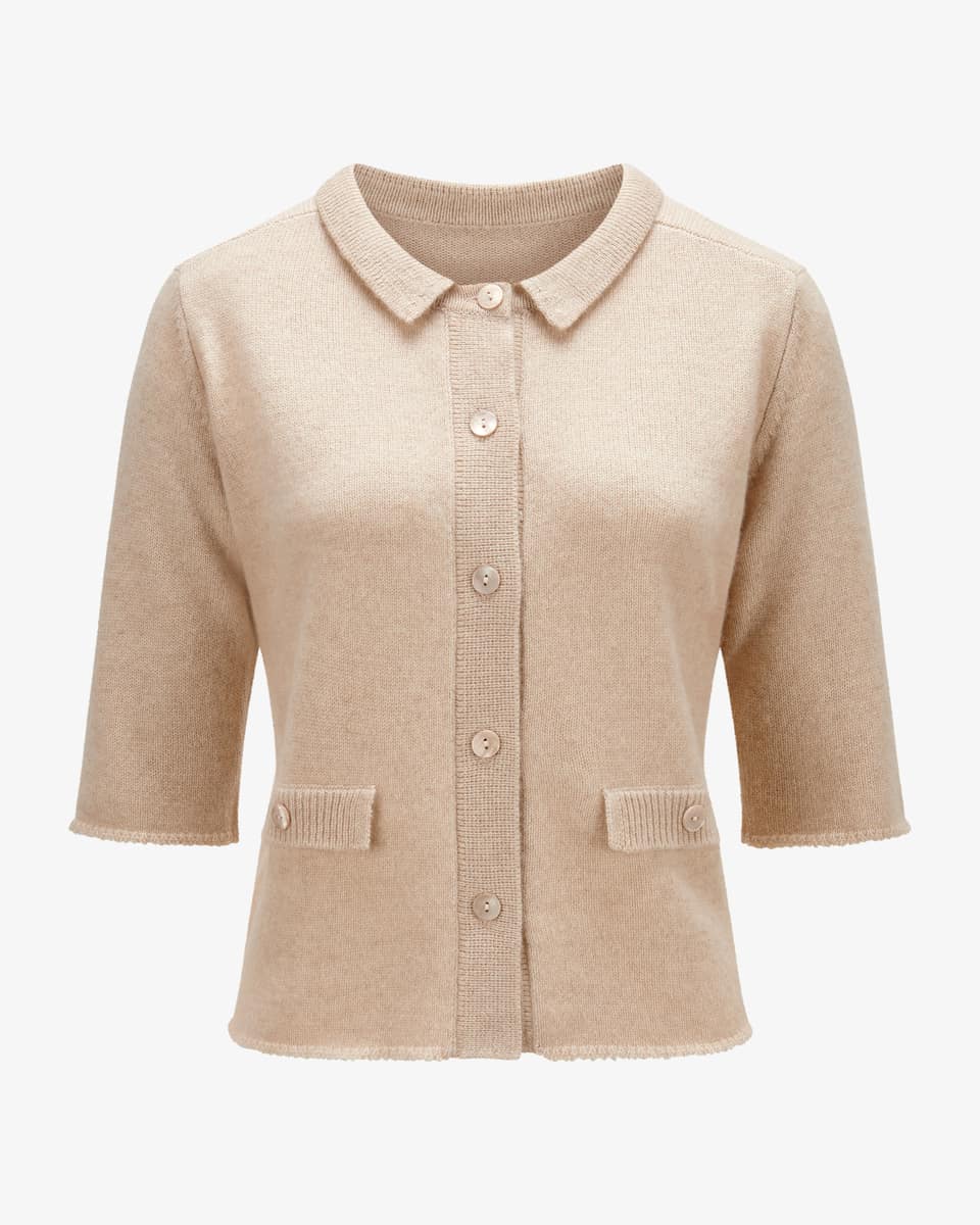 Bild 1 für Strickjacke aus Cashmere und Baumwolle L