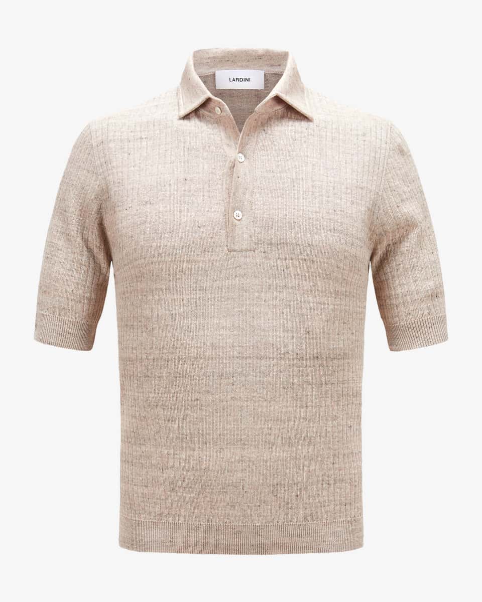 Bild 1 für Strickpolo aus Leinen und Baumwolle S